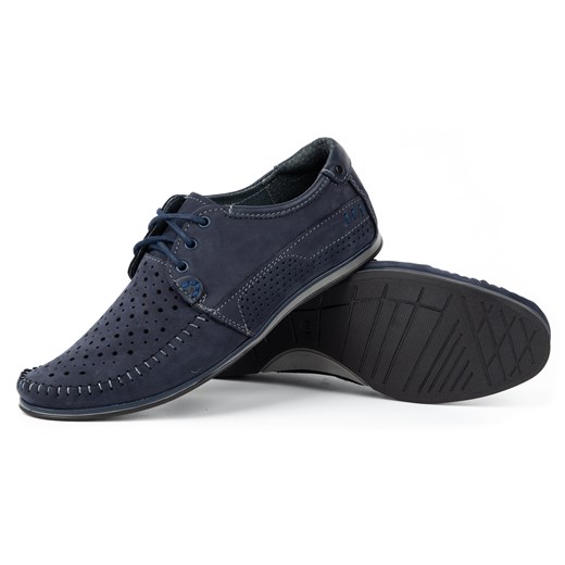 Buty męskie skóra mokasyny 875 lato granatowe ze sklepu butyolivier w kategorii Mokasyny męskie - zdjęcie 162373881