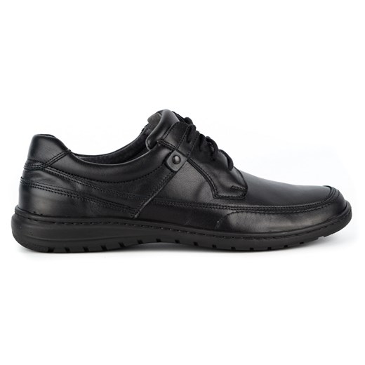 Buty męskie casual skórzane 0186W czarne Wasak 40 promocyjna cena butyolivier