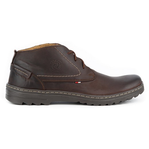 Buty męskie skórzane casual 234GT brązowe ze sklepu butyolivier w kategorii Półbuty męskie - zdjęcie 162377523