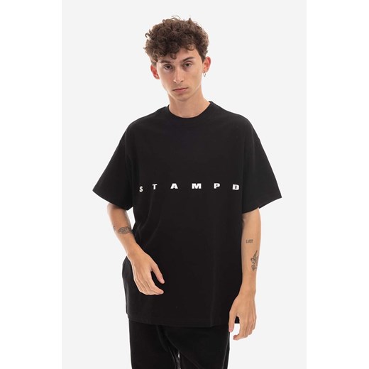 STAMPD t-shirt bawełniany kolor czarny z nadrukiem SLA.M2991TE-WHT ze sklepu PRM w kategorii T-shirty męskie - zdjęcie 162380610