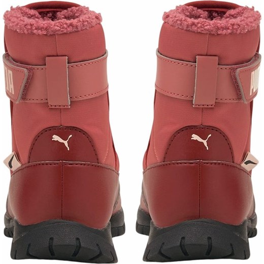 Buty zimowe dziecięce Puma czerwone z nadrukami 
