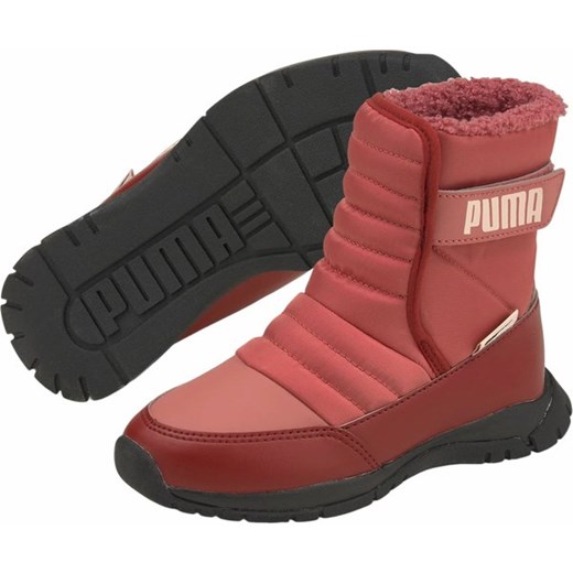 Buty zimowe dziecięce Puma czerwone śniegowce 