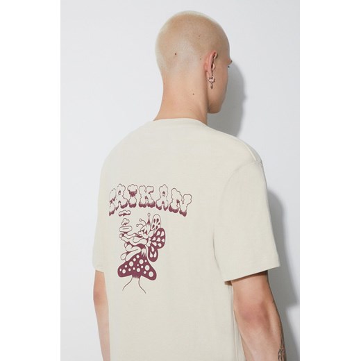 Taikan t-shirt bawełniany Taikan By Matt Gazzola "Smoke" S/S Tee kolor beżowy gładki TT0006.CRM ze sklepu PRM w kategorii T-shirty męskie - zdjęcie 162390671