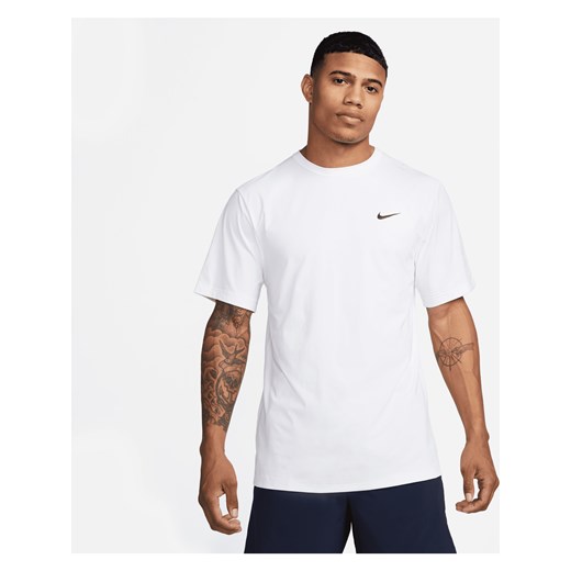 Męska uniwersalna koszulka z krótkim rękawem Dri-FIT UV Nike Hyverse - Biel ze sklepu Nike poland w kategorii T-shirty męskie - zdjęcie 162395192