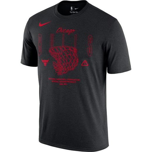 T-shirt męski Nike NBA Chicago Bulls Courtside Max90 - Czerń ze sklepu Nike poland w kategorii T-shirty męskie - zdjęcie 162395220