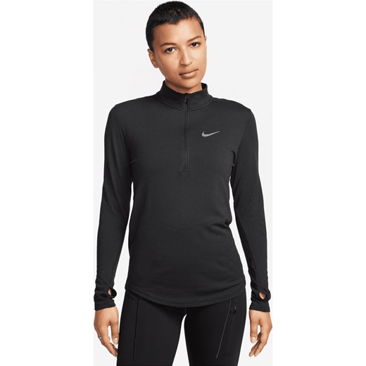 Damska koszulka z długim rękawem z wełny do biegania Nike Dri-FIT Swift - Czerń ze sklepu Nike poland w kategorii Bluzki damskie - zdjęcie 162395221