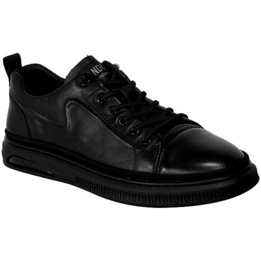 Sneakersy Andiamo 2277-1 Black Czarne Skórzane ze sklepu EuroButy.com.pl w kategorii Półbuty męskie - zdjęcie 162399183