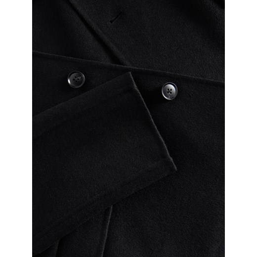 Reserved - Jednorzędowy płaszcz z wełną - Czarny Reserved S Reserved