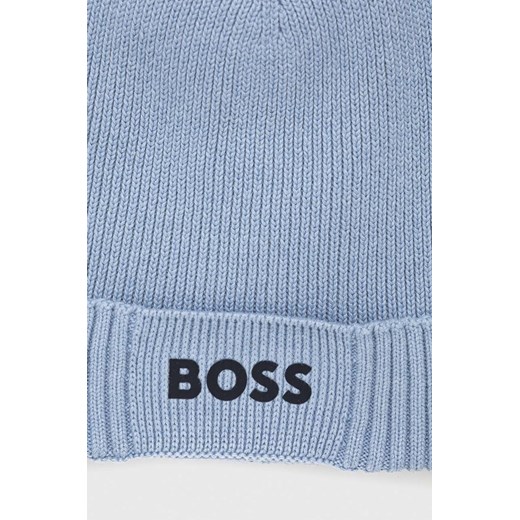 Boss Green czapka z domieszką wełny BOSS GREEN kolor niebieski ONE ANSWEAR.com