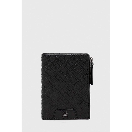 Tommy Hilfiger portfel skórzany męski kolor czarny ze sklepu ANSWEAR.com w kategorii Portfele męskie - zdjęcie 162406634