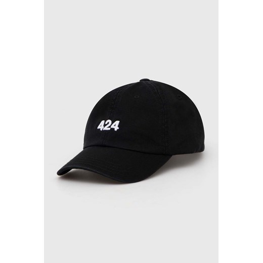 424 czapka z daszkiem bawełniana kolor czarny z aplikacją 35424L02.236585 ze sklepu PRM w kategorii Czapki z daszkiem męskie - zdjęcie 162411351
