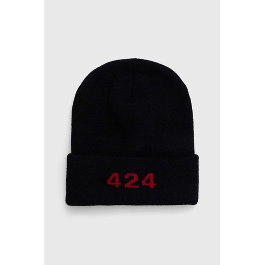 424 czapka kolor czarny z grubej dzianiny 35424L502.236559 ze sklepu PRM w kategorii Czapki zimowe damskie - zdjęcie 162411353