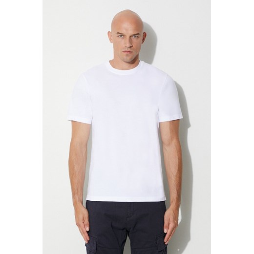 Han Kjøbenhavn t-shirt bawełniany kolor biały gładki ze sklepu PRM w kategorii T-shirty męskie - zdjęcie 162411413