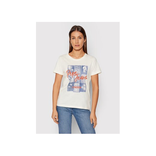 Pepe Jeans T-Shirt Masqui PL505014 Beżowy Regular Fit Pepe Jeans M promocja MODIVO