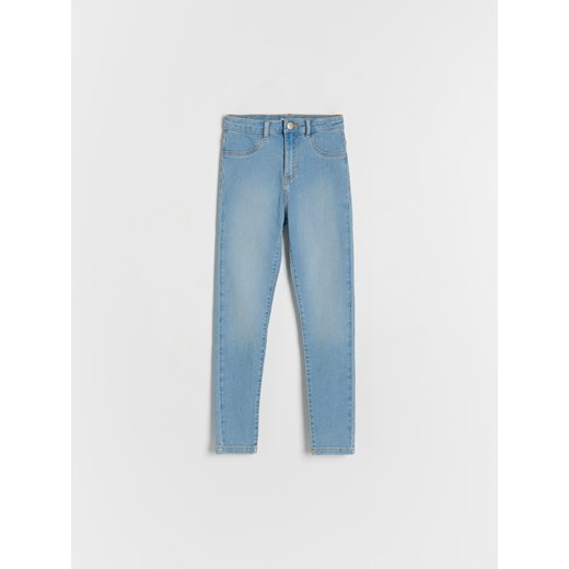 Reserved - Jeansy skinny high waist - niebieski ze sklepu Reserved w kategorii Spodnie dziewczęce - zdjęcie 162422082