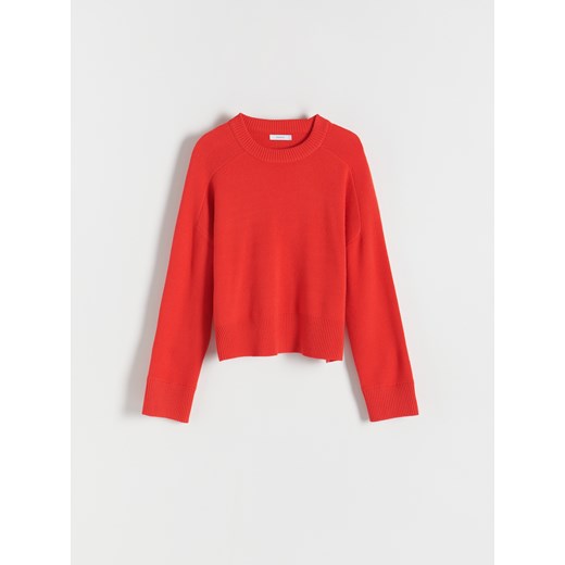 Reserved - Gładki sweter - czerwony Reserved M Reserved