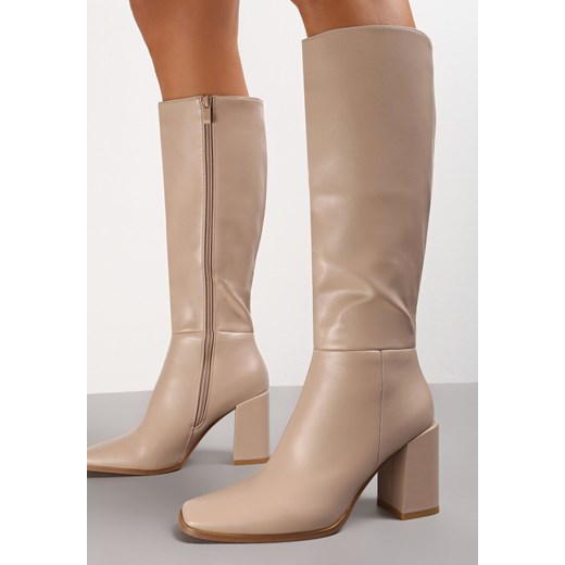 Beżowe Kozaki Zeanarge Renee 40 wyprzedaż renee.pl