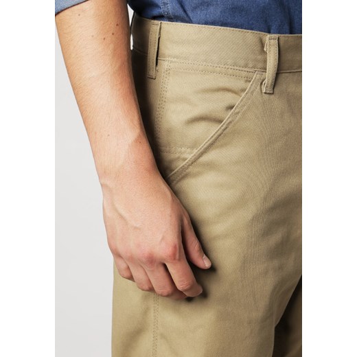 Carhartt SIMPLE PANT DENVER Spodnie materiałowe leather rinsed zalando szary fit