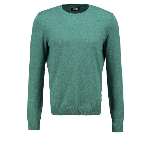 YOUR TURN Sweter green melange zalando  abstrakcyjne wzory