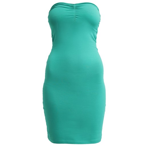Zalando Essentials Sukienka z dżerseju emerald green zalando turkusowy bawełna