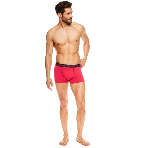 Bawełniane bokserki męskie różowe Java 37188, Kolor różowy, Rozmiar XL, Rene vilard ze sklepu Intymna w kategorii Majtki męskie - zdjęcie 162489570