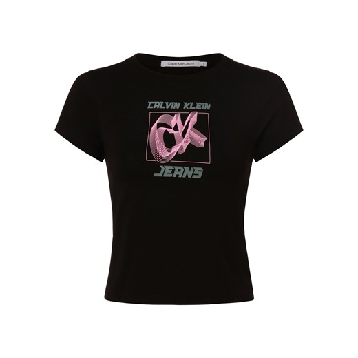 Calvin Klein Jeans T-shirt damski Kobiety Bawełna czarny nadruk M vangraaf okazja