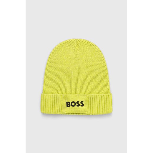 Boss Green czapka z domieszką wełny BOSS GREEN kolor zielony ONE ANSWEAR.com