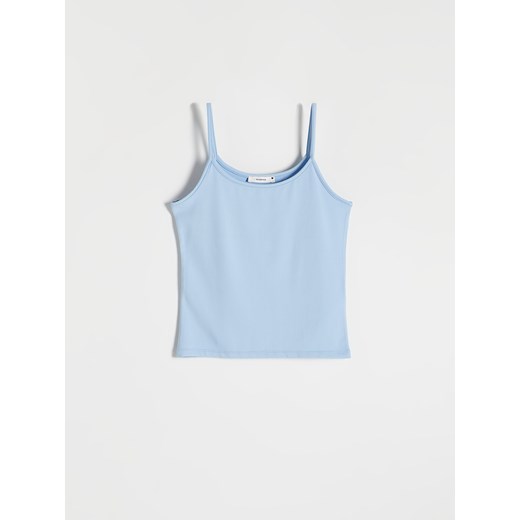 Reserved - Top slim fit - Jasnoniebieski Reserved XL okazyjna cena Reserved