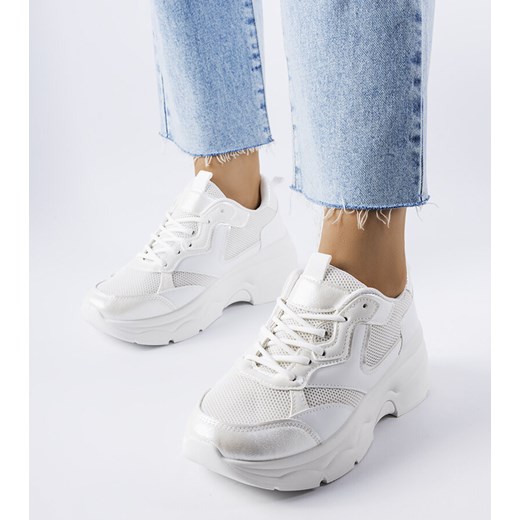 Białe sneakersy damskie Séguin ze sklepu gemre w kategorii Buty sportowe damskie - zdjęcie 162502412