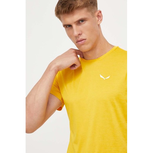 Salewa t-shirt sportowy Puez Melange Dry kolor żółty melanżowy 00-0000026537 ze sklepu ANSWEAR.com w kategorii T-shirty męskie - zdjęcie 162504063