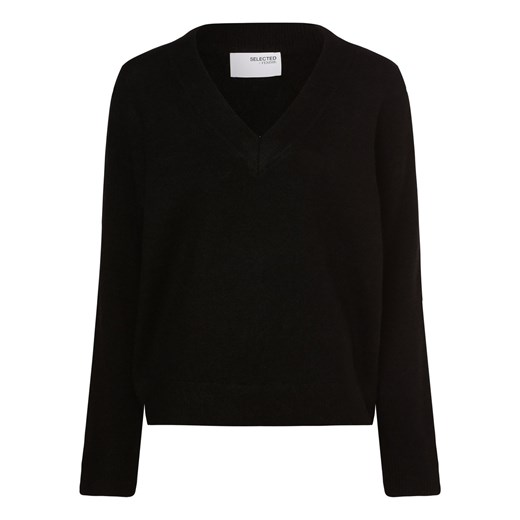 Selected Femme Sweter damski Kobiety czarny jednolity ze sklepu vangraaf w kategorii Swetry damskie - zdjęcie 162505122