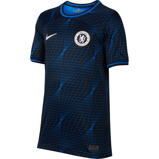 Koszulka piłkarska dla dużych dzieci Nike Dri-FIT Chelsea F.C. Stadium 2023/24 (wersja wyjazdowa) - Niebieski ze sklepu Nike poland w kategorii T-shirty chłopięce - zdjęcie 162506181
