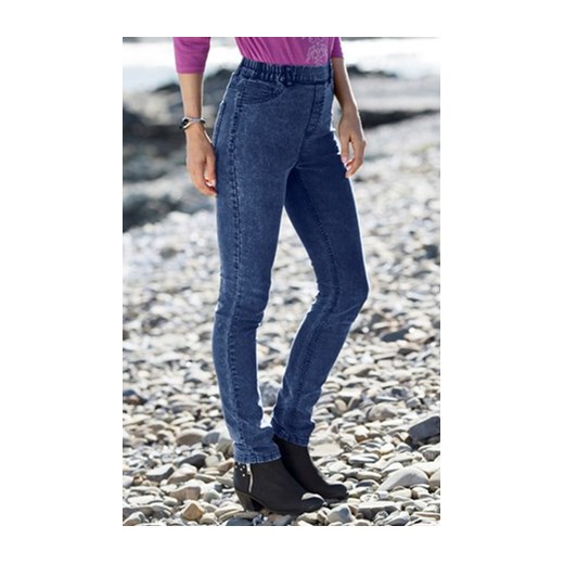 Dżinsy niebieski halens-pl granatowy jeans
