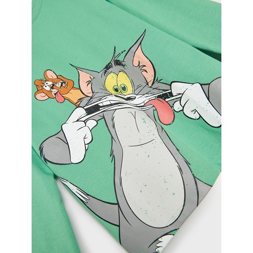 Sinsay - Koszulka Tom i Jerry - zielony Sinsay 104 Sinsay