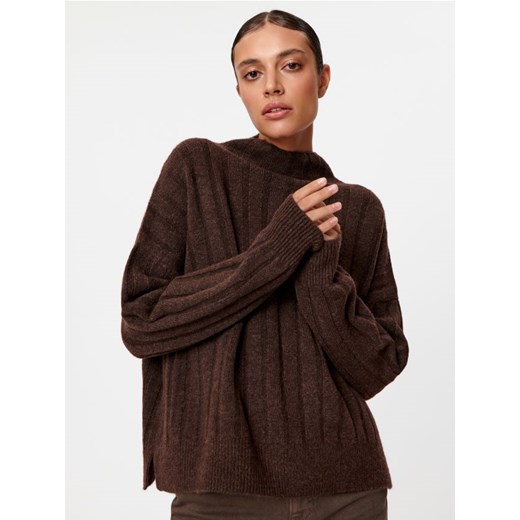 Sinsay - Sweter w prążki - brązowy ze sklepu Sinsay w kategorii Swetry damskie - zdjęcie 162513030