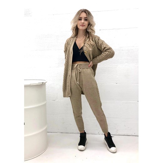 SWETERKOWY KOMPLET DRES PATSY KARDIGAN + SPODNIE MIELCZARKOWSKI POLSKI PRODUKT - Mielczarkowski uniwersalny STYLOWO