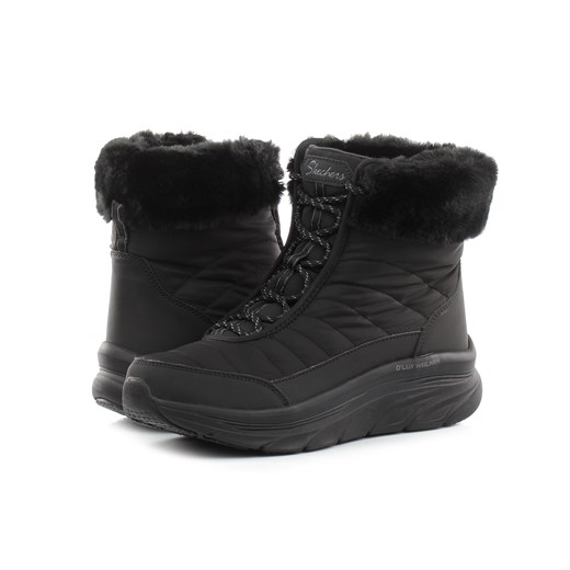 Śniegowce damskie Skechers czarne płaskie casual