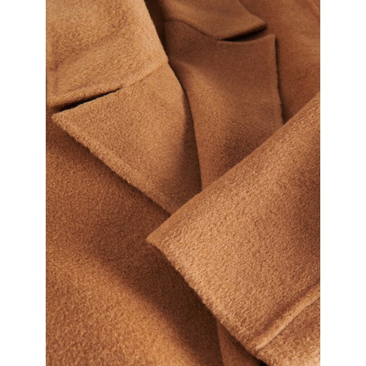 Reserved - Wełniany płaszcz - brązowy Reserved XS Reserved