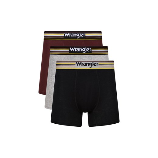 Wrangler 3-pack klasyczne bokserki męskie Ford, Kolor czarno-szaro-czerwony, Rozmiar M, Wrangler ze sklepu Intymna w kategorii Majtki męskie - zdjęcie 162514900