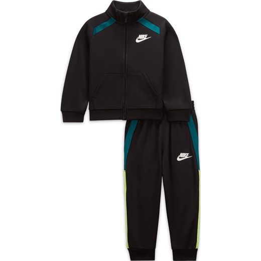 Dres dla niemowląt Dri-FIT Nike Sportswear Full-Zip Taping Set - Czerń ze sklepu Nike poland w kategorii Dresy chłopięce - zdjęcie 162515014