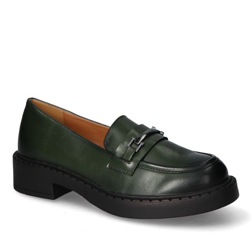 Mokasyny Potocki 23-2-12122GN Zielone ze sklepu Arturo-obuwie w kategorii Mokasyny damskie - zdjęcie 162517431