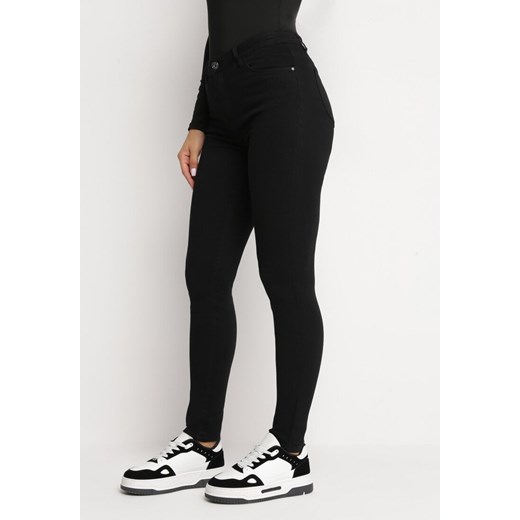 Czarne Jeansy Skinny Podkreślające Nogi Trilles ze sklepu Born2be Odzież w kategorii Jeansy damskie - zdjęcie 162518661