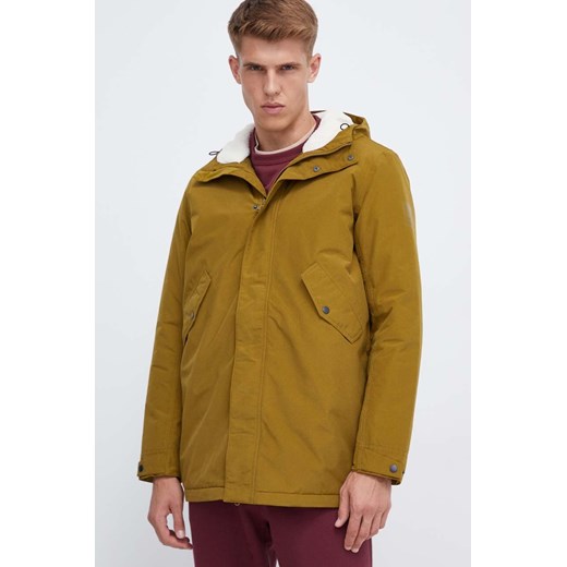 Jack Wolfskin parka męska kolor zielony przejściowa ze sklepu ANSWEAR.com w kategorii Kurtki męskie - zdjęcie 162526263