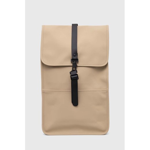 Rains plecak 13000 Backpacks kolor beżowy duży gładki ze sklepu PRM w kategorii Plecaki - zdjęcie 162530772