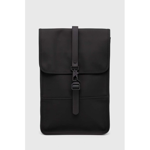 Rains plecak 13020 Backpacks kolor czarny duży gładki ze sklepu PRM w kategorii Plecaki - zdjęcie 162530774
