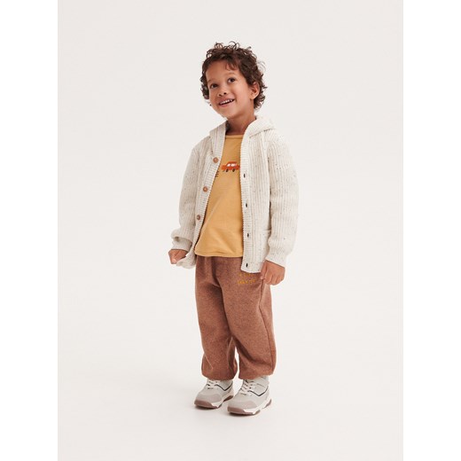 Reserved - Melanżowe spodnie jogger - brązowy ze sklepu Reserved w kategorii Spodnie i półśpiochy - zdjęcie 162537252