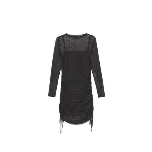 Cropp - Czarna sukienka z siateczką - czarny ze sklepu Cropp w kategorii Sukienki - zdjęcie 162558861