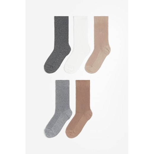 H & M - Skarpety 5-pak - Beżowy H & M 36/38 H&M
