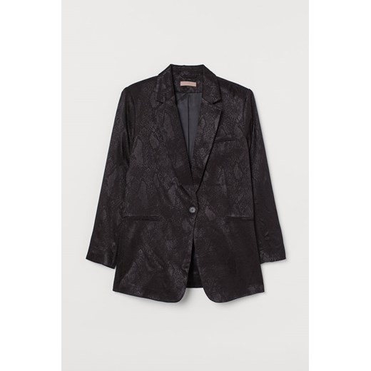 H & M - H & M+ Żakardowa marynarka - Czarny H & M 2XL H&M