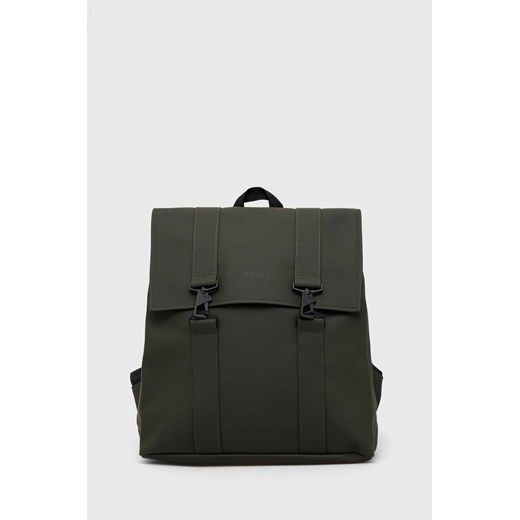 Rains plecak 13300 Backpacks kolor zielony duży gładki ze sklepu PRM w kategorii Plecaki - zdjęcie 162574502